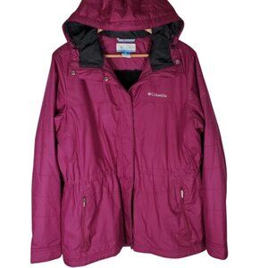 Columbia Jacket Long Hooded Purple Athletic Outdoor Active GorpCore Camping L